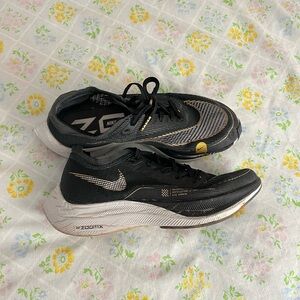 Nike Black and Gold ZoomX Vaporfly Sneakers